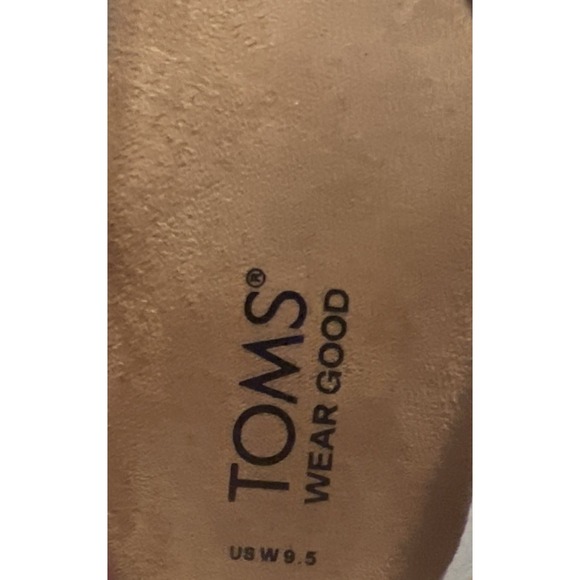 TOMS Sandals Women's Size 9.5 Natural Linen Tan Audrey Rope Wrapped Wedge - Picture 4 of 4